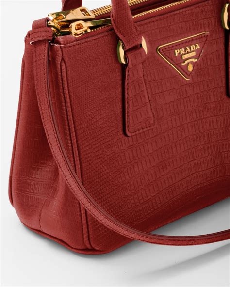 Prada Galleria lizard skin mini